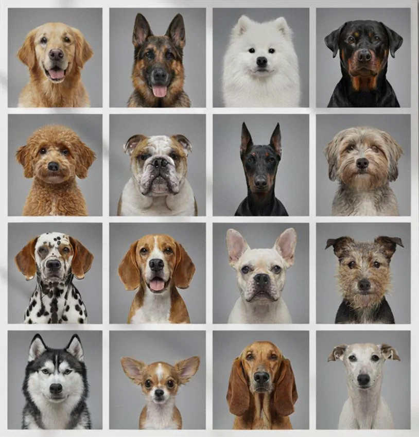 Različite pasmine pasa u odjeljku za pasmine