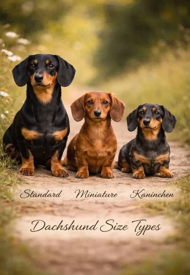 Usporedba veličina jazavčara: standardni, minijaturni i kaninchen