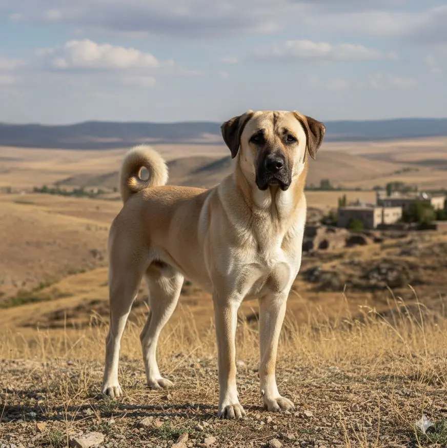 Turski Kangal u prirodnom krajoliku - samouvjerena prisutnost