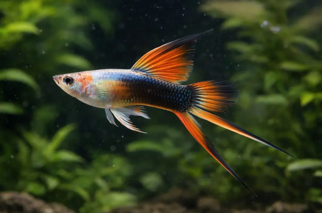 Sword Tail gupi — produžena donja zraka repa