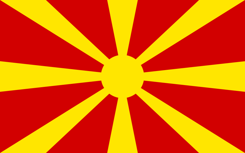 Le drapeau de la Macédoine du Nord